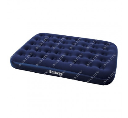67287 Bestway Надувной матрас Flocked Air Bed — Air Pump(Double) 191х137х22 см, электронасос в комплекте