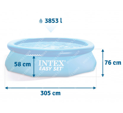 28122 Intex Надувной бассейн, 305х76см, фильтр-насос картр 1249 л/ч